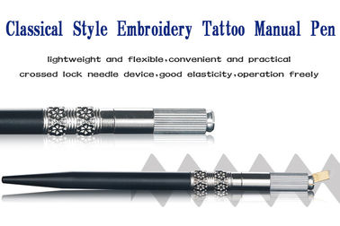 Aiguille manuelle noire du stylo 18U de tatouage de sourcil en métal
